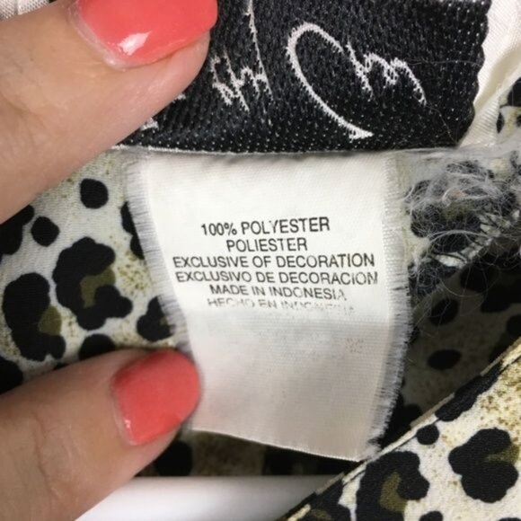 Leopard Print Short Sleeve Top By Kathy Che - Picture 2 of 4